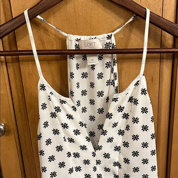 LOFT White Blouse with Flower Pattern - Picture 2 of 6